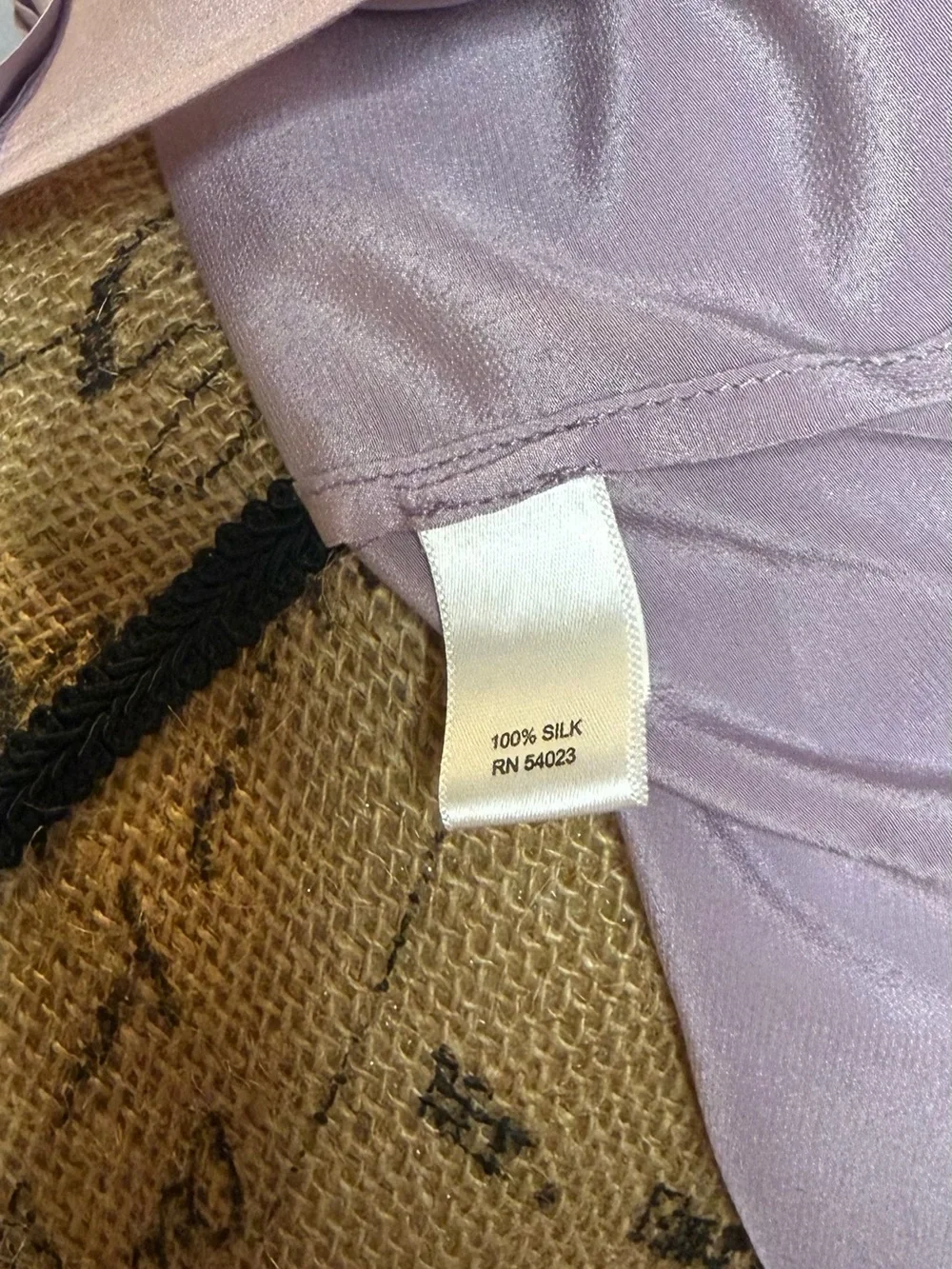 Banana Republic Silk Light Lilac Pleated Button-Front Blouse